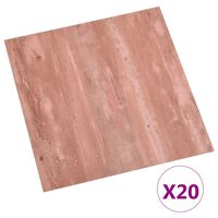 vidaXL Planches de plancher autoadhésives 20 pcs PVC 1,86 m² Rouge