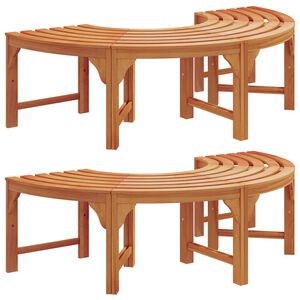 vidaXL Banc d'Arbre 8 -Seater 2 pc 160 x 80 x 45 cm Naturel