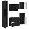 vidaXL Ensemble de mobilier de salle de bain 5 pc Noir