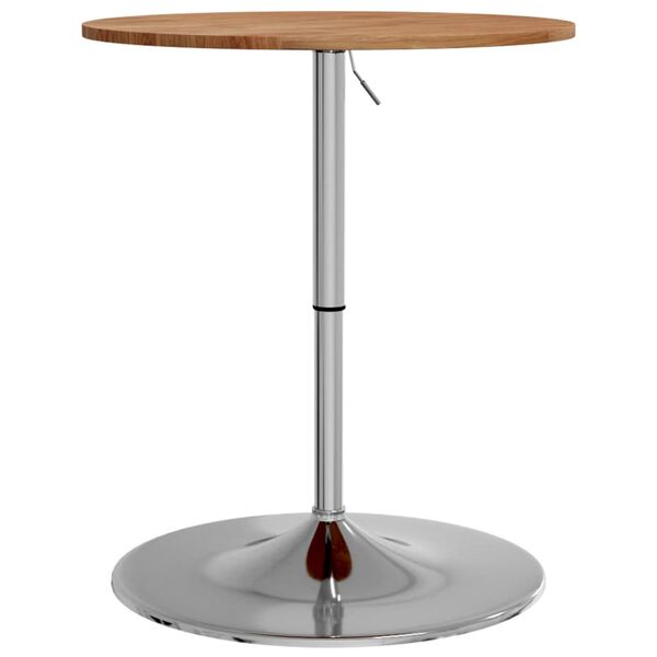 vidaXL Table de bar marron clair Ø60x89,5 cm bois massif de chêne