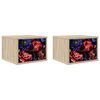 vidaXL Cabinet de chevet mural KIEL 2 pc Ch&ecirc;ne Sonoma 36 x 33 x 25 cm