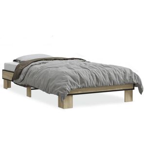 vidaXL Cadre de lit sans matelas ch&ecirc;ne sonoma 75x190 cm