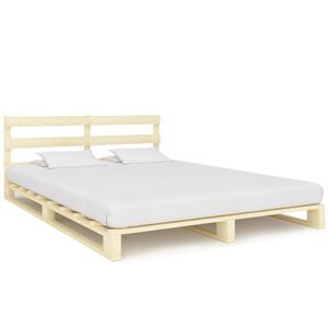 vidaXL Cadre de lit de palette sans matelas 160x200 cm bois massif pin