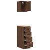 vidaXL Armoires de garage 2 pcs ch&ecirc;ne marron bois d'ing&eacute;nierie