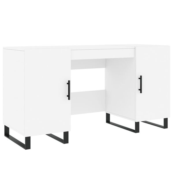 vidaXL Bureau blanc 140x50x75 cm bois d'ingénierie