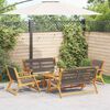 vidaXL Chaises de jardin avec table 5 pcs Gris Bois d'acacia massif