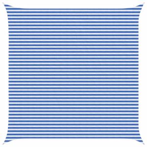 vidaXL Voile d'ombre Bleu et Blanc 5 x 5 m HDPE