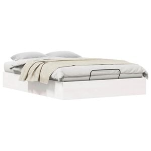 vidaXL Cadre de lit ottoman avec rangement Blanc 120 x 200 cm