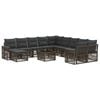 vidaXL Ensemble de canap&eacute; de jardin 12 pcs Gris et Gris fonc&eacute;