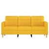 vidaXL Canap&eacute; &agrave; 3 places Jaune clair 180 cm Tissu