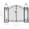 vidaXL Portillon ornemental de jardin Fer forgé 122x20,5x100 cm