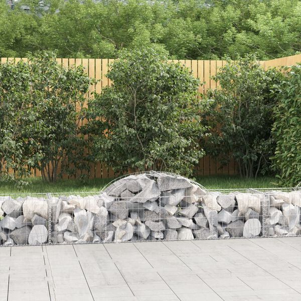 vidaXL Paniers à gabions arqués 18 pcs 200x50x40/60 cm fer galvanisé