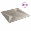 vidaXL Panneaux muraux 12 pcs B&eacute;ton &Eacute;toile 50 x 50 cm Mousse XPS