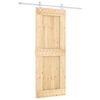 vidaXL Porte coulissante Naturel et Blanc 80 x 210 cm