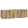 vidaXL Meuble TV mural 98 x 31 x 30 cm Ch&ecirc;ne artisanal
