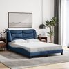 vidaXL Cadre de lit sans matelas Hvar bleu 140x200 cm tissu