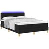 vidaXL Lit &agrave; ressort LED avec matelas avec LED Noir 140 x 190 cm tissu