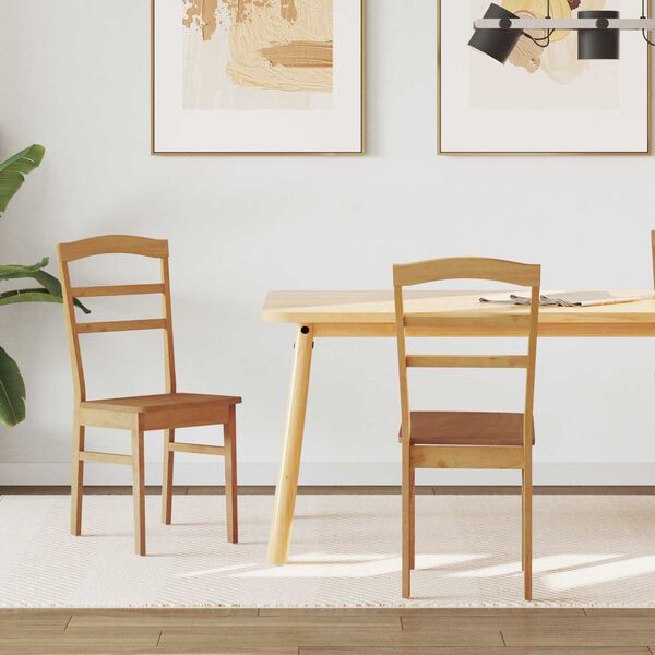 vidaXL Chaise de salle à manger 2 pcs Naturel