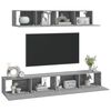 vidaXL Ensemble de meubles TV 4 pcs Sonoma gris Bois d'ingénierie