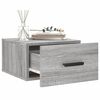 vidaXL Table de chevet murale sonoma gris 35x35x20 cm