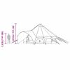 vidaXL Tente Teepee 7-Personnes Gris et orange 600 x 600 x 347 cm