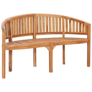 vidaXL Banc de jardin en forme de banane 151 cm Teck solide