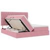vidaXL Lit de Rangement avec matelas Rose 180 x 200 cm Velours