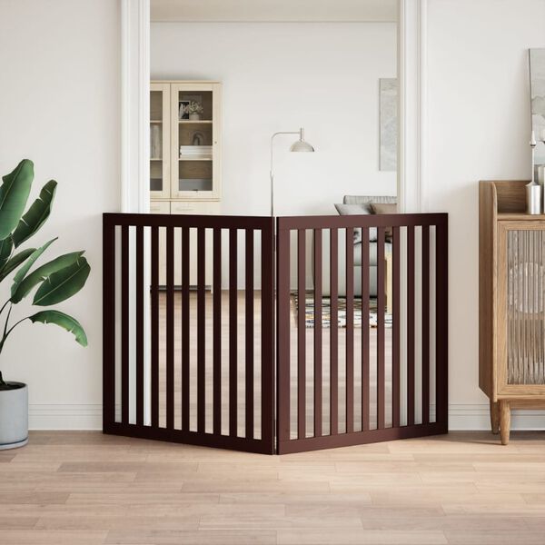 vidaXL Barri&egrave;re pour chien pliable 2 panneaux 160 cm bois de peuplier