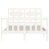 vidaXL Cadre de lit sans matelas blanc bois de pin massif