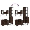 vidaXL Ensemble de meubles de salle de bain 3 pcs Ch&ecirc;ne marron