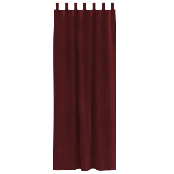 vidaXL Rideaux occultants 2 pcs Bordeaux 140 x 245 cm Velours