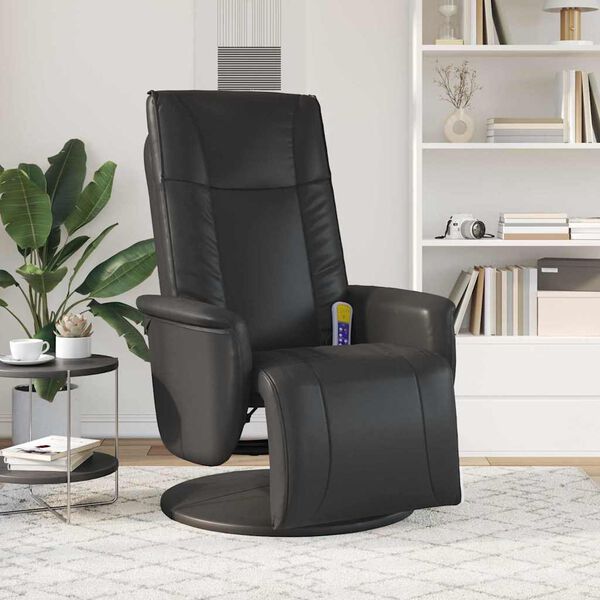 vidaXL Fauteuil de massage inclinable Noir 71 x 90 x 105 cm
