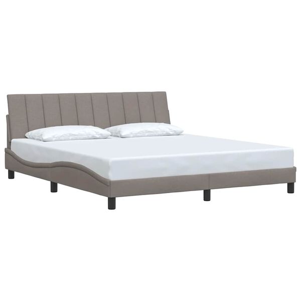 vidaXL Cadre de lit sans matelas Hanko taupe 180x200 cm tissu