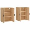 vidaXL Armoires murales 2 pcs ch&ecirc;ne sonoma bois d'ing&eacute;nierie