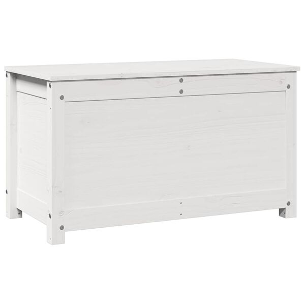 vidaXL Boîte de rangement Blanc 80x40x45,5 cm Bois massif de pin