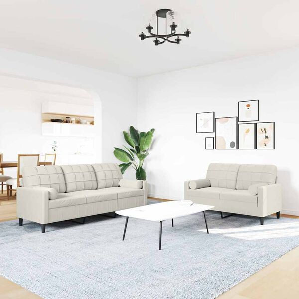 vidaXL Ensemble de canap&eacute;s 2 pcs avec coussins et traversins velours