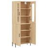 vidaXL Buffet haut Ch&ecirc;ne sonoma 69,5x34x180 cm Bois d'ing&eacute;nierie