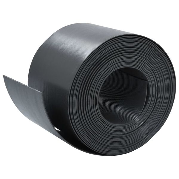 vidaXL Bordure de jardin Noir 10 m 15 cm PE