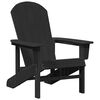 vidaXL Chaise de jardin 3 pcs Noir Poly&eacute;thyl&egrave;ne