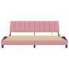 vidaXL Cadre de lit avec LED sans matelas Hanko rose 200x200 cm velours