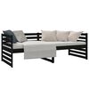 vidaXL Lit de jour sans matelas noir 80x200 cm bois de pin massif