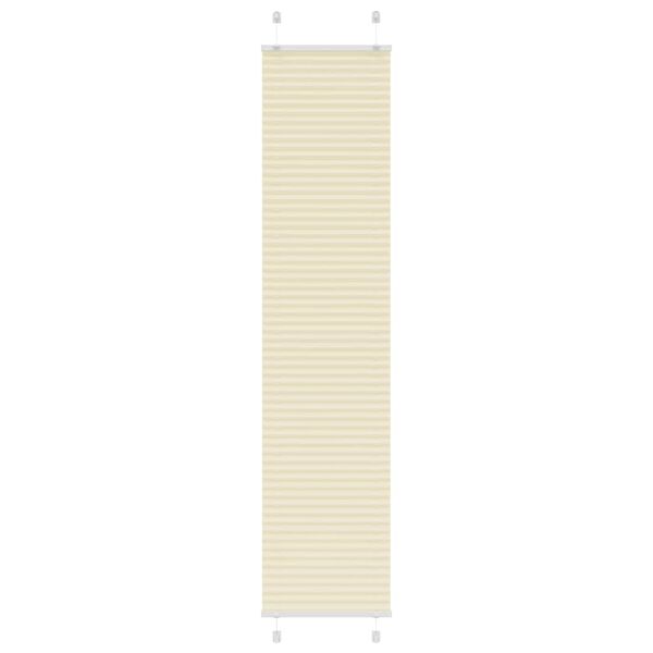 vidaXL Store pliss&eacute; cr&egrave;me 40x200 cm largeur du tissu 39,4 cm polyester