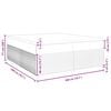 vidaXL Sommier &agrave; lattes de lit avec matelas Cr&egrave;me 200x200 cm Tissu