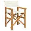 vidaXL Chaise de metteur en sc&egrave;ne pliante cr&egrave;me bois teck massif