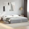 vidaXL Cadre de lit avec tiroirs sans matelas sonoma gris 180x200 cm