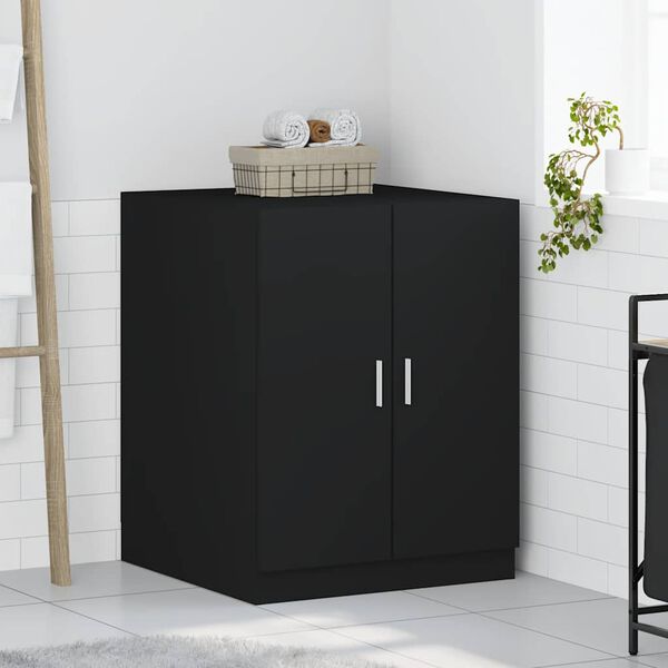 vidaXL Meuble pour machine &agrave; laver Noir 71x71,5x91,5 cm