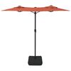 vidaXL Parasol de jardin &agrave; double t&ecirc;te terre cuite 316x145 cm