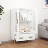vidaXL Buffet haut Blanc 70x31x115 cm Bois d'ing&eacute;nierie