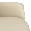 vidaXL Fauteuil inclinable avec repose-pieds cr&egrave;me similicuir
