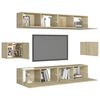 vidaXL Ensemble de meubles TV 6 pcs Chêne sonoma Bois d'ingénierie